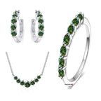 4.5 Carat Moissanite Sterling Silver Jewelry Set – Elegant Gemstone Suit NP Collection