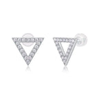 Unique - Moissanite S925 Sterling Silver and Platinum-Plated Stud Earrings