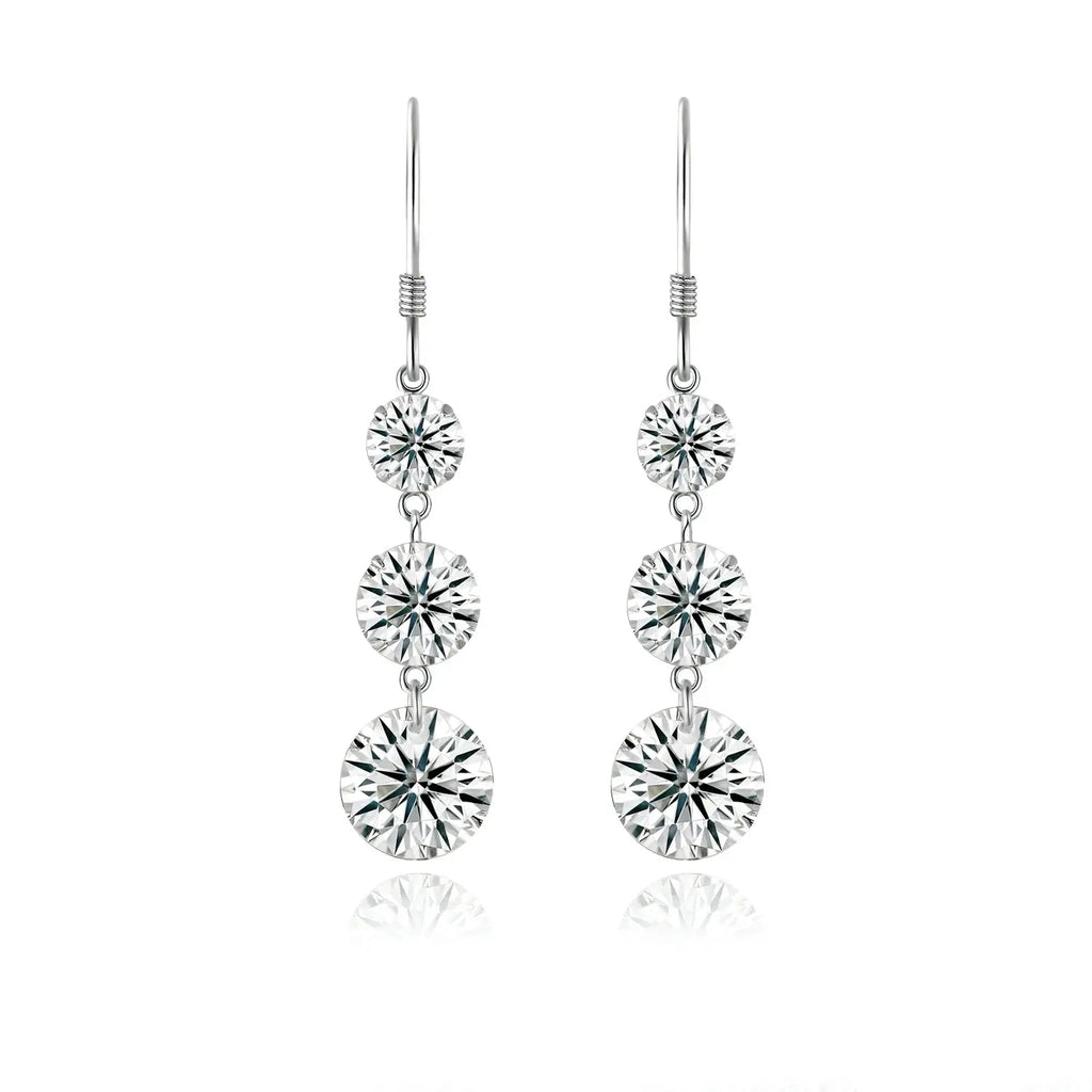Moissanite Luxury & Fashionable Light Luxury Silver Stud Earrings – S925 Platinum Plated - N&P Colletion
