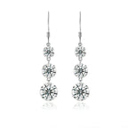Moissanite Luxury & Fashionable Light Luxury Silver Stud Earrings – S925 Platinum Plated - N&P Colletion