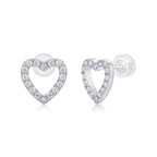From the Heart - Moissanite S925 Sterling Silver and Platinum-Plated Stud Earrings 