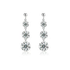 Moissanite Luxury & Fashionable Light Luxury Silver Stud Earrings – S925 Platinum Plated - N&P Colletion