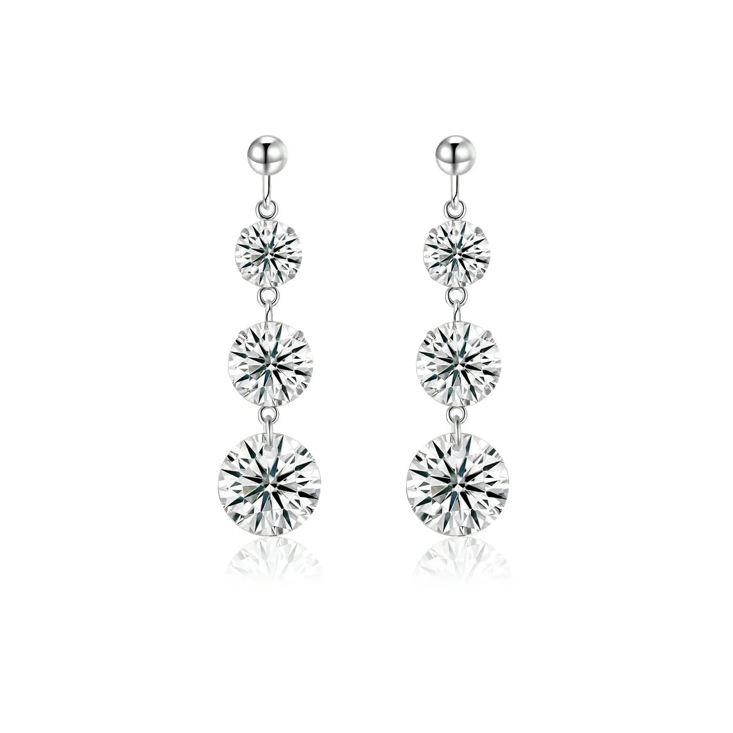 Moissanite Luxury & Fashionable Light Luxury Silver Stud Earrings – S925 Platinum Plated - N&P Colletion
