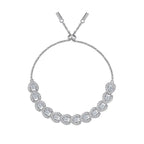 A Luxurious And Fashionable Minimalist Jewelry Bracelet Featuring Top-quality Moissanite, Made Of S925 Silver Electroplated With Platinum. - N&P Colletion