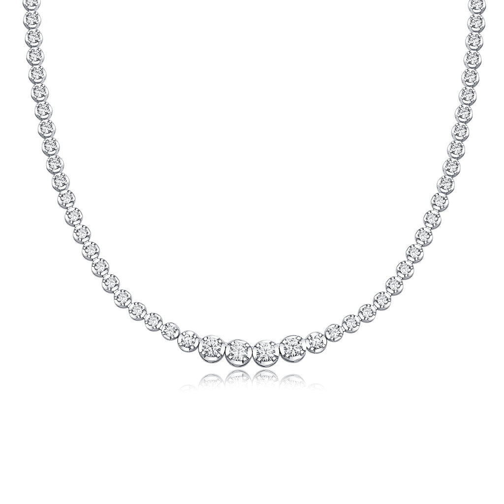 Diamond Pendant Necklace With Mosan Diamond Silver Ornaments