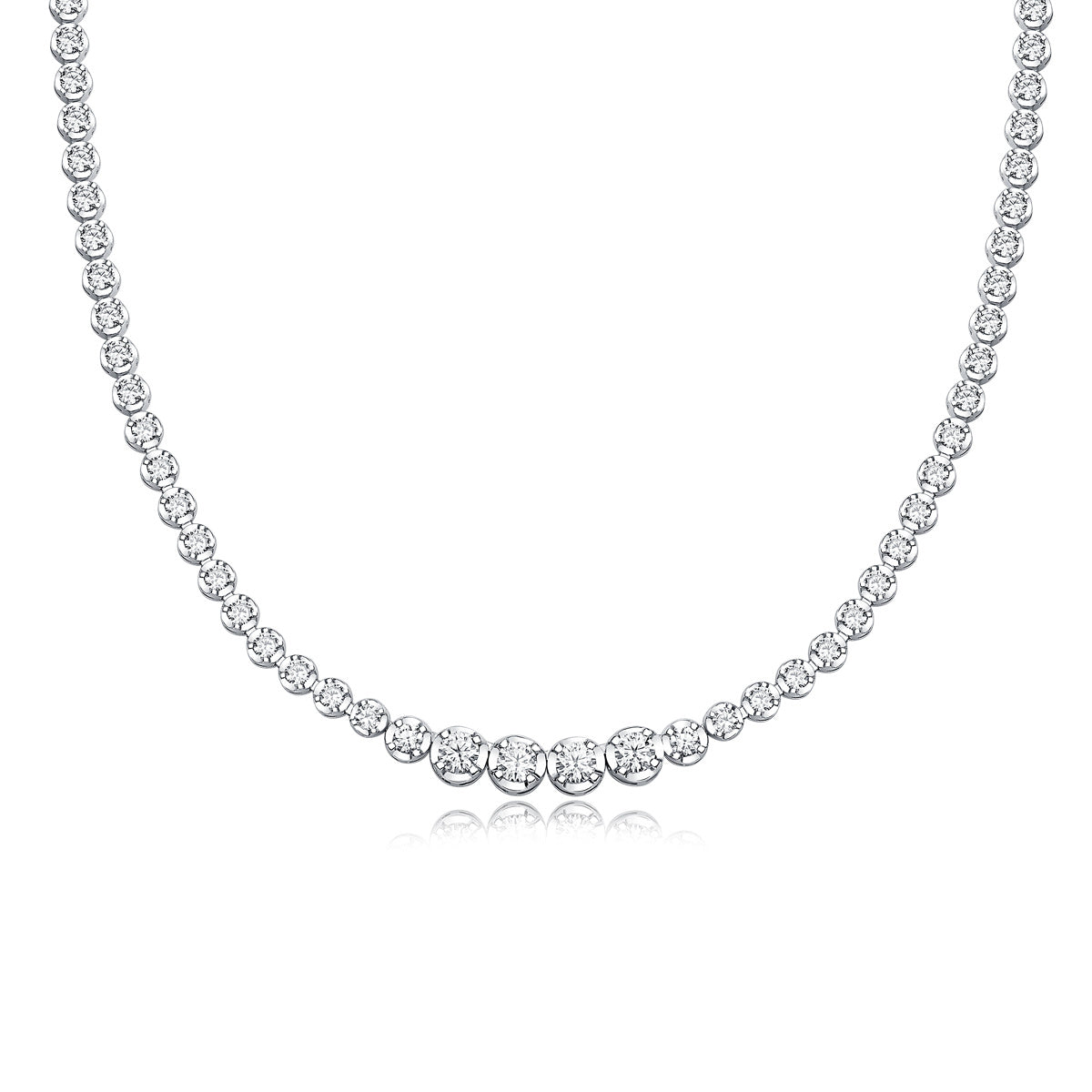 Diamond Pendant Necklace With Mosan Diamond Silver Ornaments