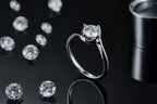 1-Carat Luxury Moissanite S925 Platinum-Plated Silver Ring – Light Luxury Jewelry NP Collection