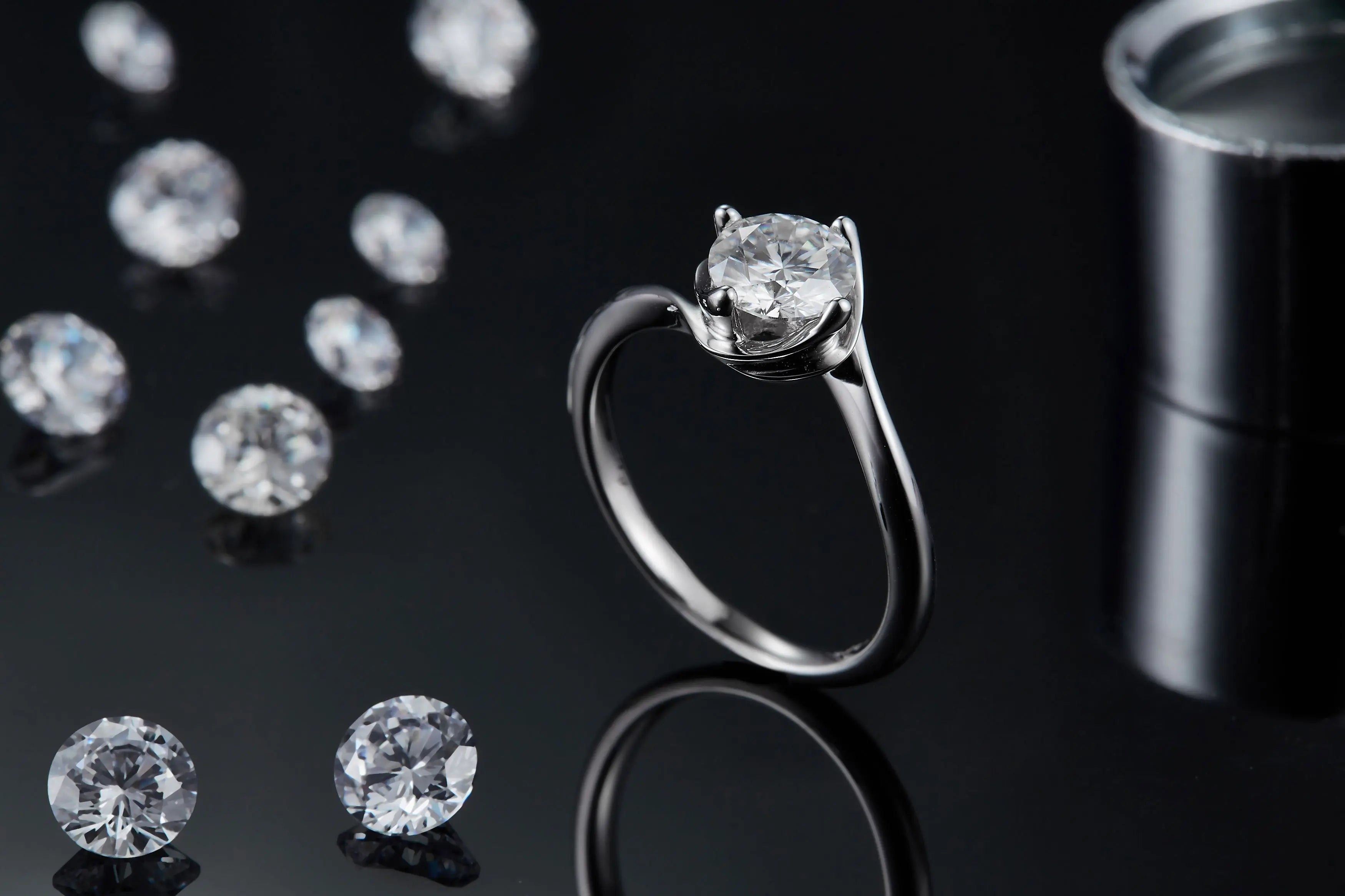 1-Carat Luxury Moissanite S925 Platinum-Plated Silver Ring – Light Luxury Jewelry NP Collection
