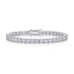 Tennis Chain 925 Silver Plated 30 Points Moissanite Bracelet