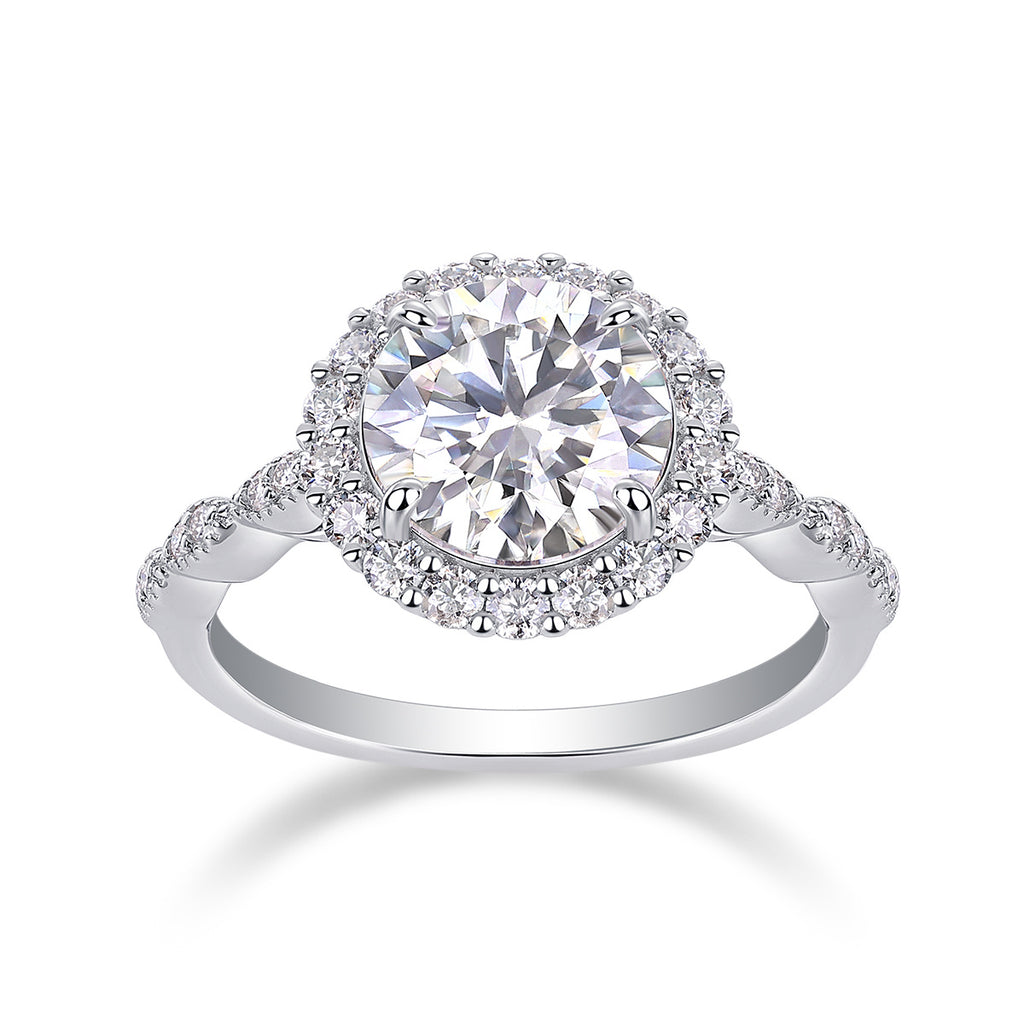 Starlight Shining - 3-carat Moissanite S925 Sterling Silver And Platinum-plated Diamond