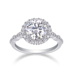 Starlight Shining - 3-carat Moissanite S925 Sterling Silver And Platinum-plated Diamond