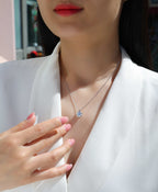 1Time Lasts Diamond Jewelry Pendant Set with 2-Carat, 3-Carat and 5-Carat Moissan Diamonds, S925 Sterling Silver and Platinum Plating 