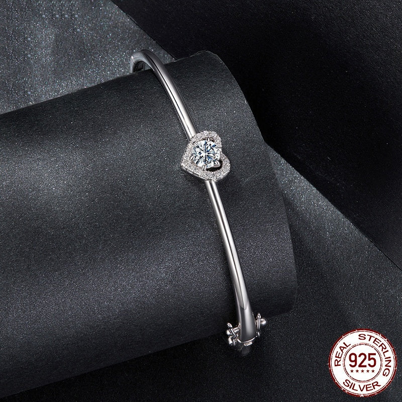 S925 Sterling Silver D-color Moissanite Love Bracelet