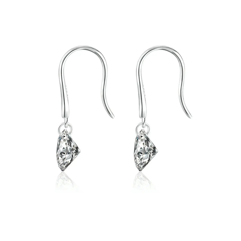 Moissanite Luxury And Fashionable Light Luxury Jewelry Silver Stud Earrings S925 Silver Plated Platinum NP Collection