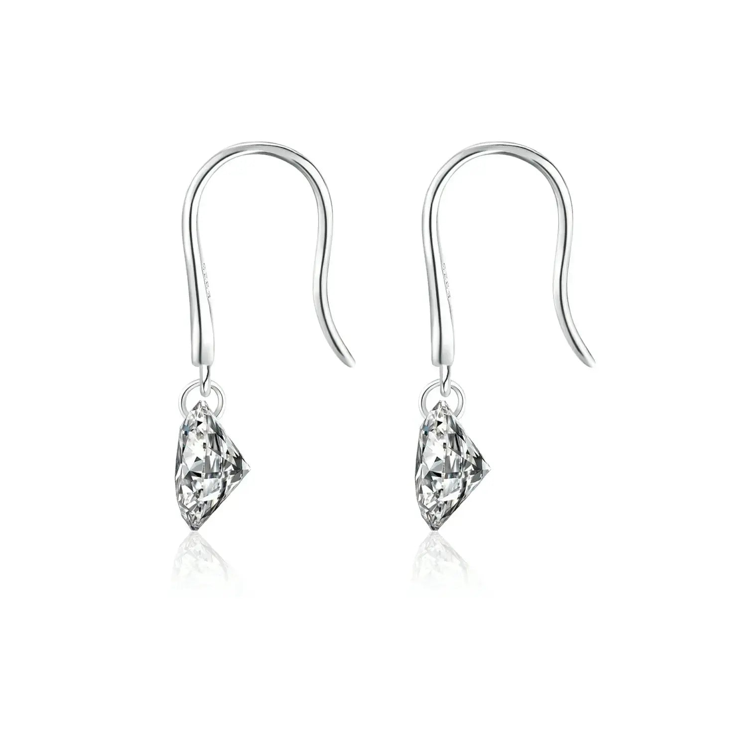 Moissanite Luxury And Fashionable Light Luxury Jewelry Silver Stud Earrings S925 Silver Plated Platinum NP Collection
