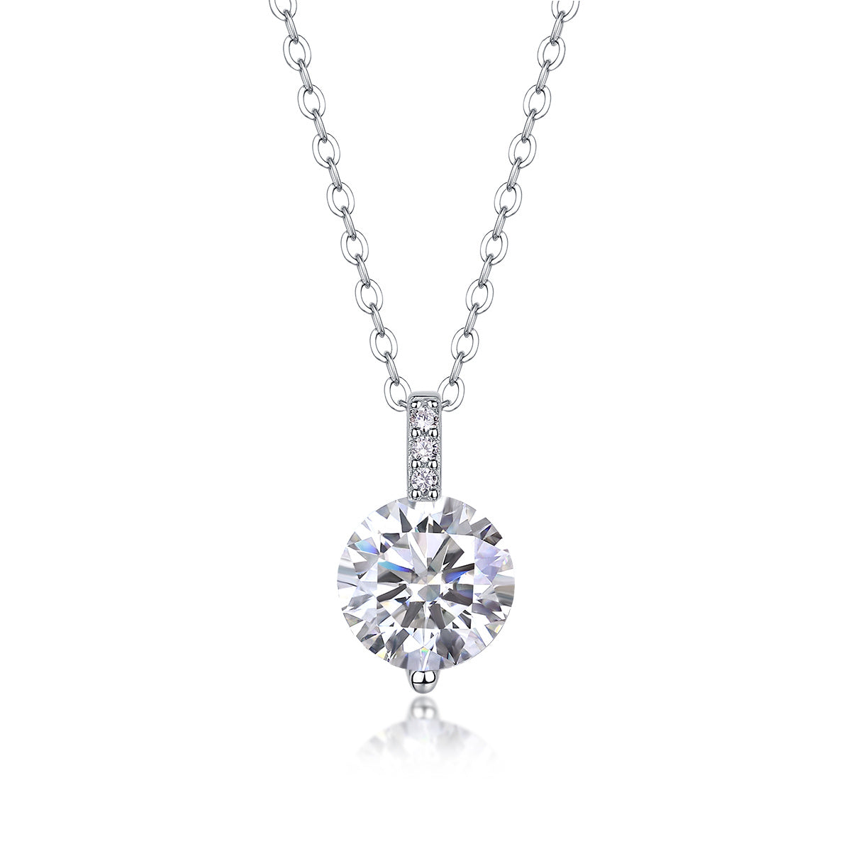 A Lifetime Of Brilliance - 2-carat Moissanite S925 Sterling Silver And Platinum Plating Necklace