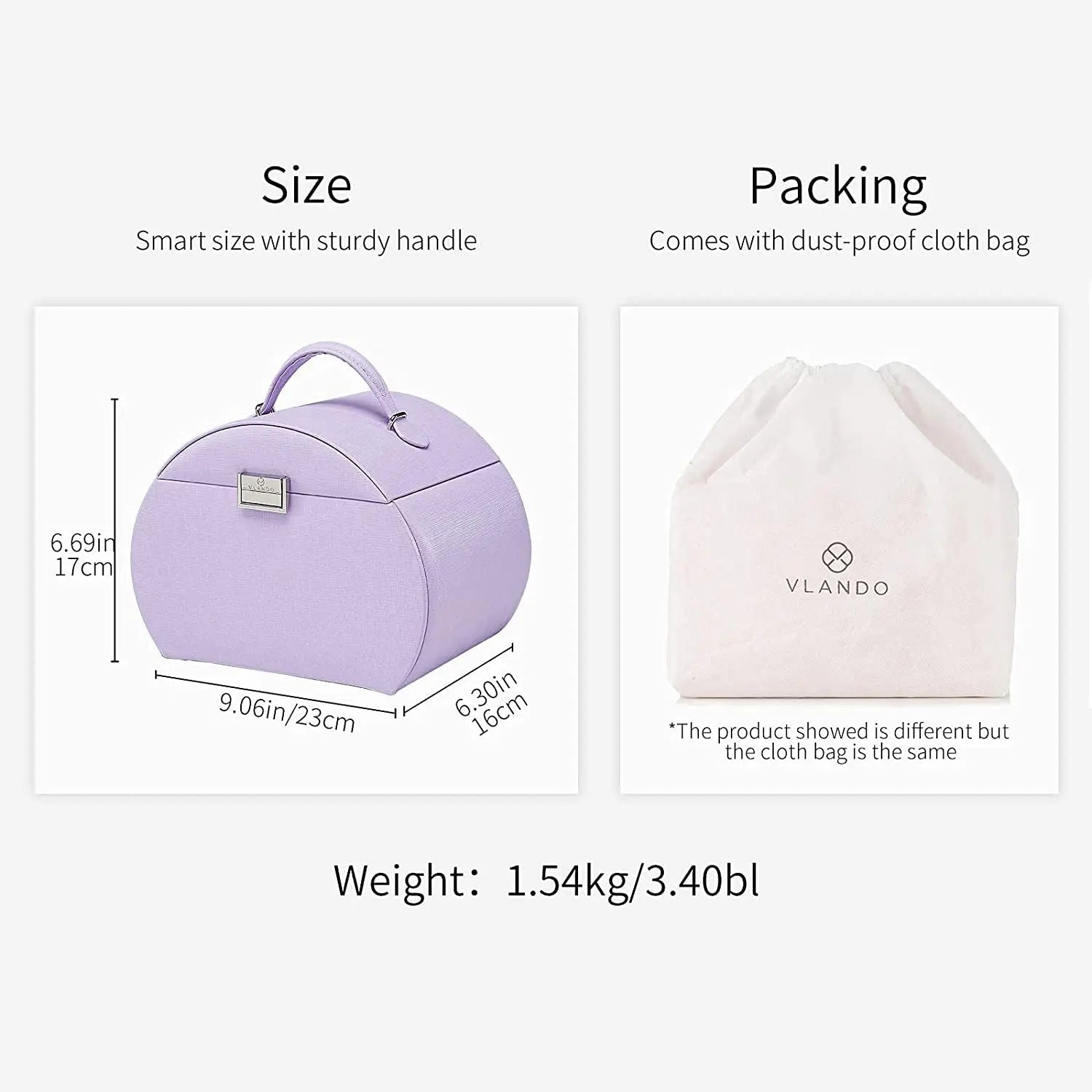 Princess Style Jewelry Box with Mirror 
