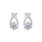Happy Encounter - 1-carat Moissan Diamond S925 Sterling Silver And Platinum-plated Stud Earrings