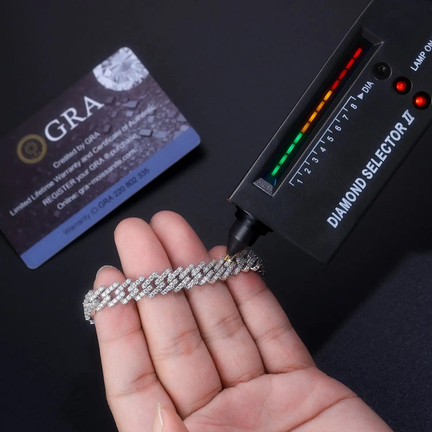 Set With Top-quality Moissanite, This Luxurious And Fashionable Light Luxury Jewelry Silver Bracelet Is Made Of S925 Silver Electroplated With Platinum NP Collection