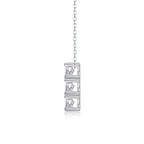 Round - 0.5-carat Moissan Diamonds, S925 Sterling Silver And Platinum Plating Pendant