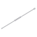 0.3-carat Luxury And Fashionable Light Luxury Trend Jewelry Silver Bracelet Set With Top-quality Moissanite, S925 Silver Electroplated Platinum NP Collection