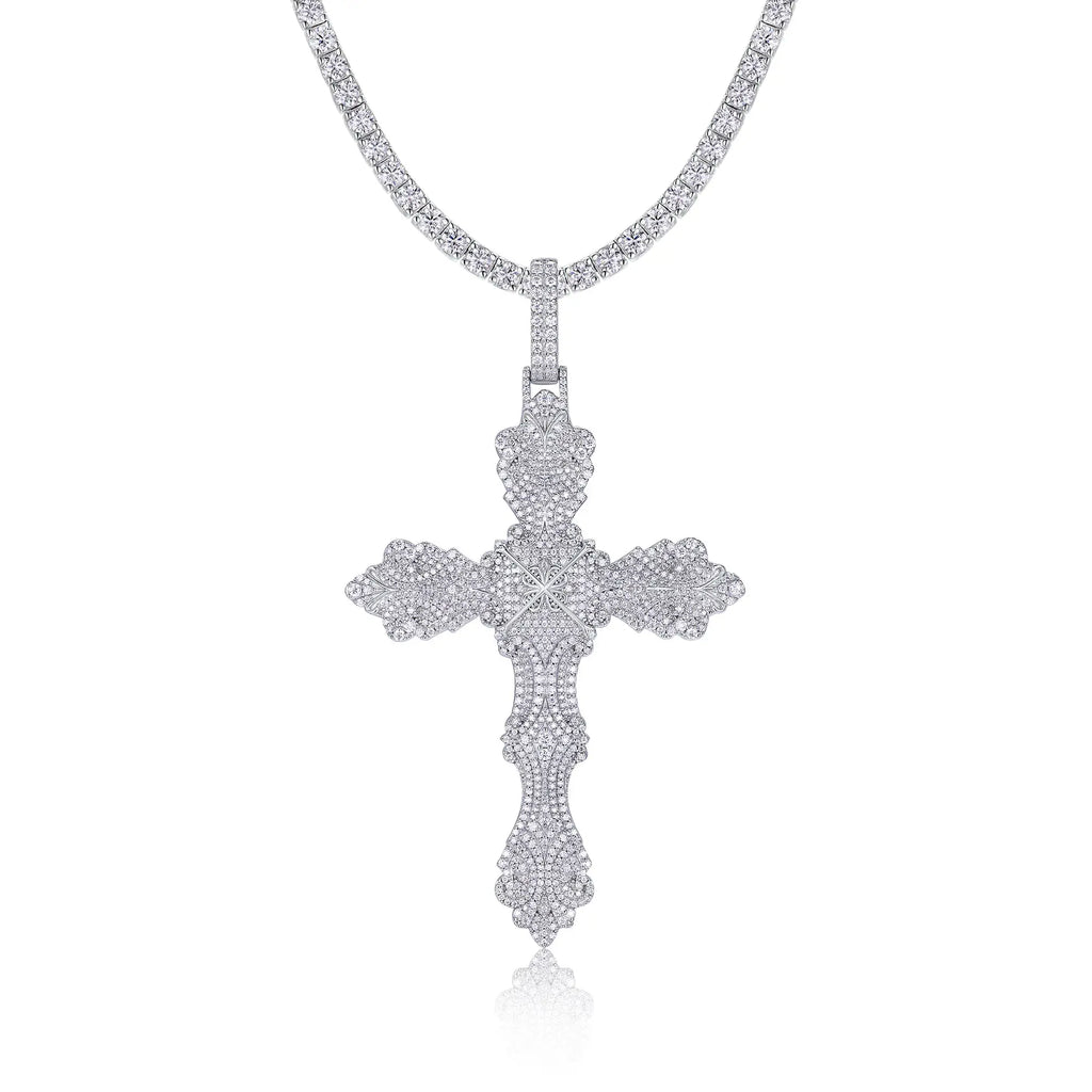 A Luxurious And Fashionable Minimalist Jewelry Pendant Necklace Featuring Top-quality Moissanite, Made Of S925 Silver Electroplated With Platinum. - N&P Colletion