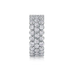 A Luxurious And Fashionable Light Luxury Jewelry Silver Ring Set With Top-quality Moissanite, S925 Silver Plated With Platinum NP Collection
