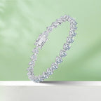 S925 Silver Plating 18k Platinum Diamond Bracelet
