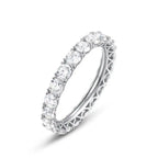 Moissanite Ring With Colored Diamonds Fashionable And Subtly Luxurious