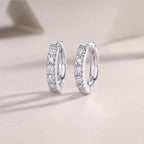 1Summer Iced Tea Stud Earrings with Moissanite S925 Sterling Silver and Platinum-Plated 