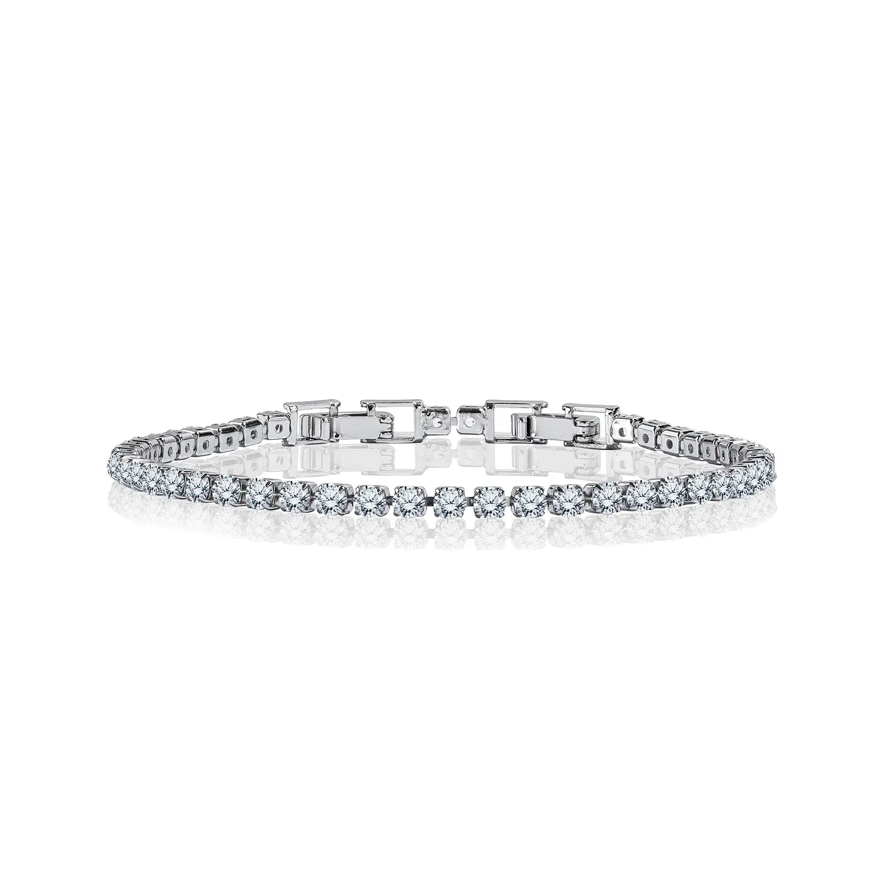 8 Carat round Cut Square Set Tennis Bracelet 