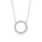 Emerald Water Ripples - Moissanite S925 Sterling Silver And Platinum Plating Pendant