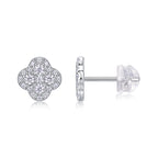 Ningxiang - Moissanite S925 Sterling Silver And Platinum-plated Stud Earrings