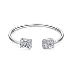 925 Sterling Silver Opening Bracelet Women's High Sense