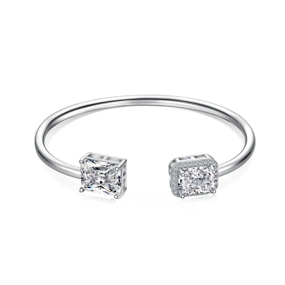925 Sterling Silver Opening Bracelet Women's High Sense