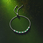 925 Silver Bracelet With Emerald