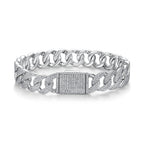 Set With Top-quality Moissanite, This Luxurious And Fashionable Light Luxury Jewelry Silver Bracelet Is Made Of S925 Silver Electroplated With Platinum NP Collection