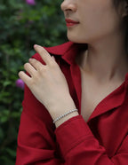 Galaxy Dream - A Luxurious And Fashionable Light Luxury Jewelry Silver Bracelet Set With Top-quality Moissanite, S925 Silver-plated Platinum NP Collection