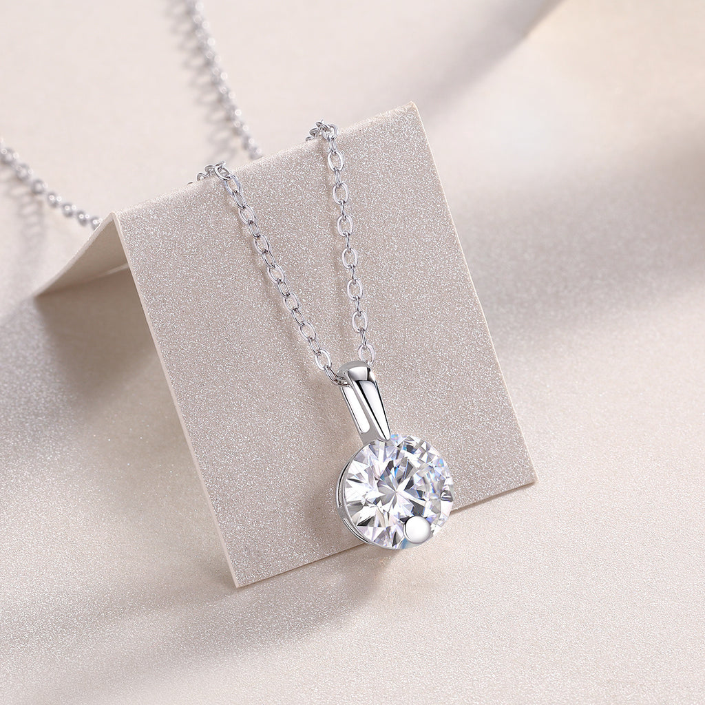 Star - 2-carat Moissan Diamond S925 Sterling Silver And Platinum Plating Pendant