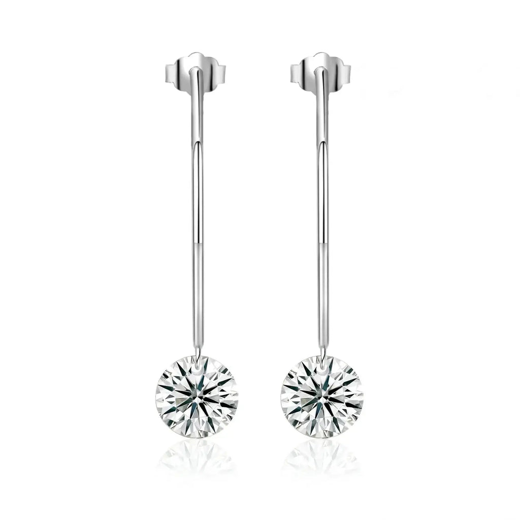 Moissanite Luxury and Fashionable Light Luxury Silver Stud Earrings – S925 Platinum Plated - N&P Colletion