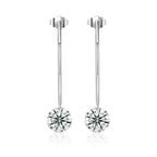 Moissanite Luxury and Fashionable Light Luxury Silver Stud Earrings – S925 Platinum Plated - N&P Colletion