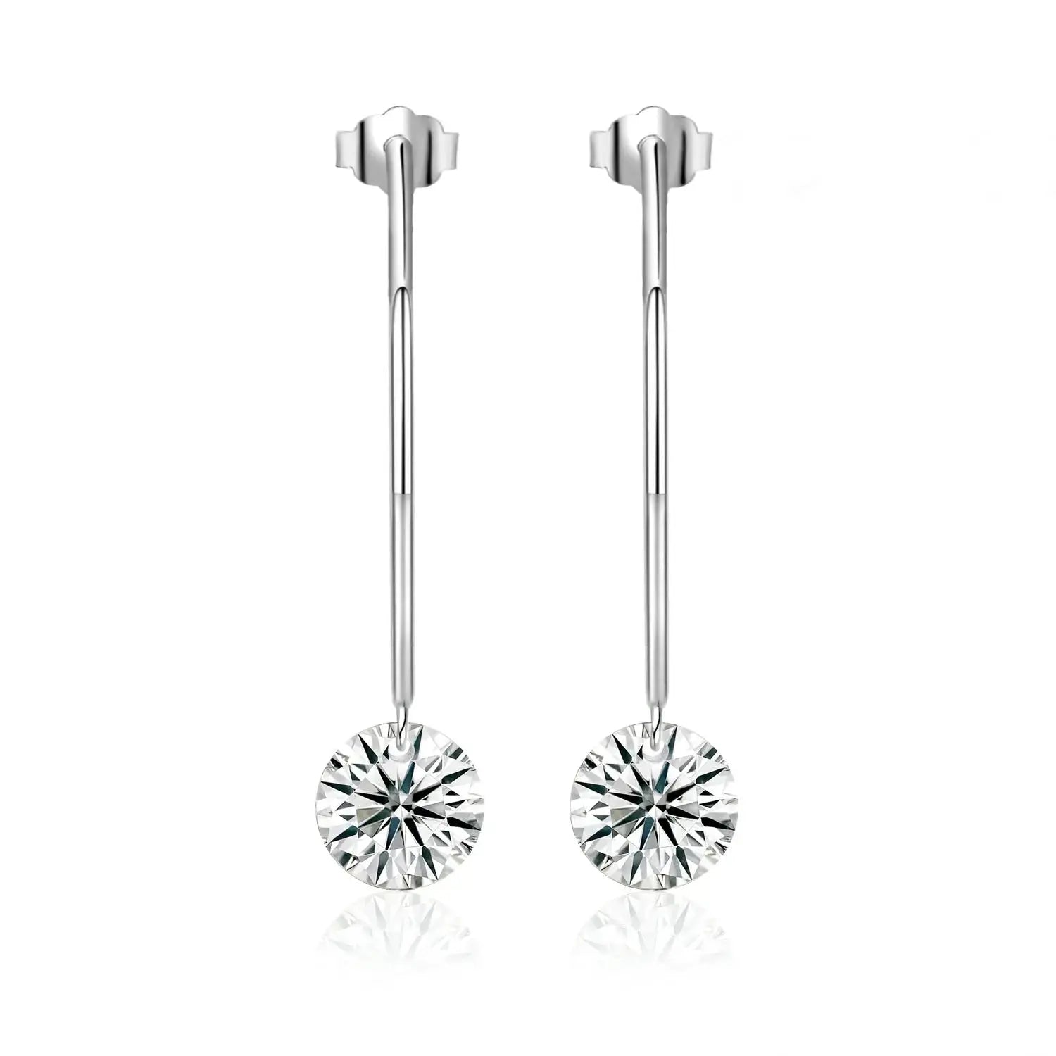 Moissanite Luxury and Fashionable Light Luxury Silver Stud Earrings – S925 Platinum Plated - N&P Colletion