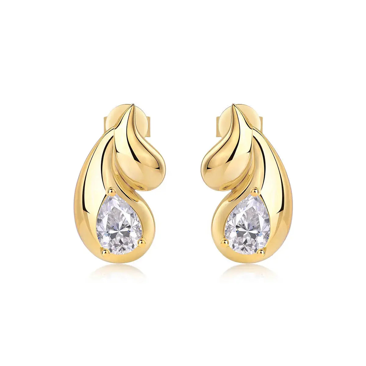 Water Drop - Premium Moissanite Luxury Fashion Light Luxury Jewelry Silver Stud Earrings S925 Silver Electroplated Gold NP Collection