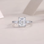 Starry Sky Mirror - Moissanite S925 Sterling Silver And Platinum Diamond Ring