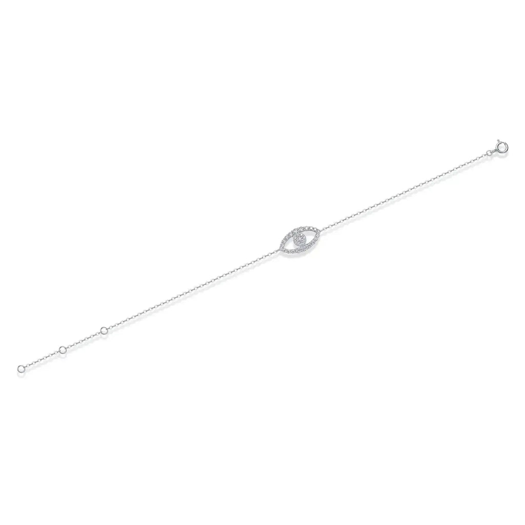 1Wishing Elf Luxury Fashion Mosan Diamond S925 Silver Bracelet NP Collection