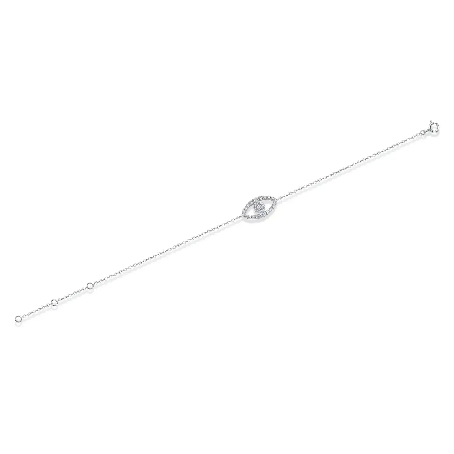1Wishing Elf Luxury Fashion Mosan Diamond S925 Silver Bracelet NP Collection