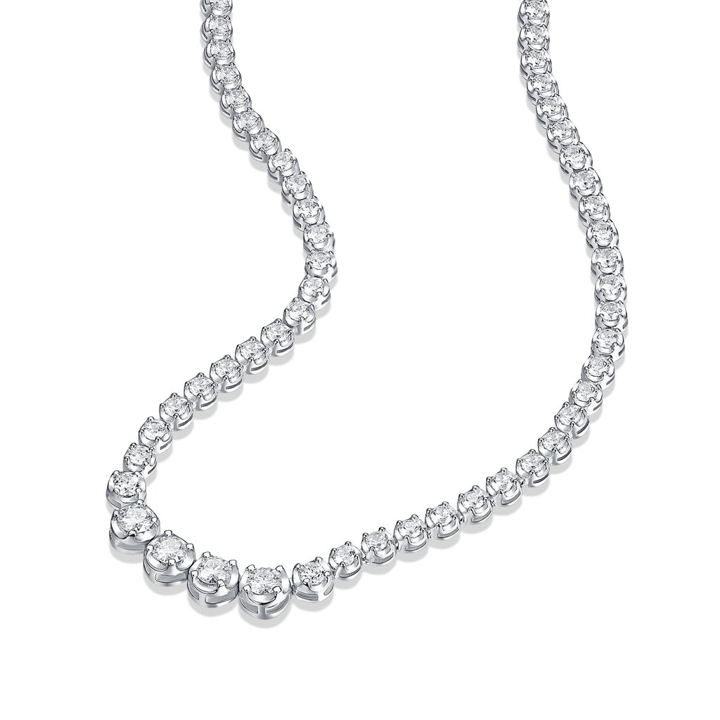 Diamond Pendant Necklace With Mosan Diamond Silver Ornaments