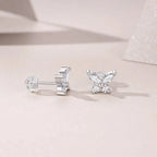 Top-quality Moissanite Luxury And Fashionable Light Luxury Jewelry Silver Stud Earrings S925 Silver Plated Platinum NP Collection