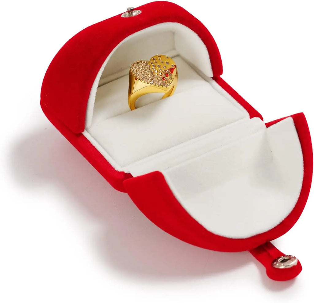 Red Velvet Ring Box 