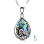 925 Silver Teardrop Urn Necklace for Ashes Retro Silver